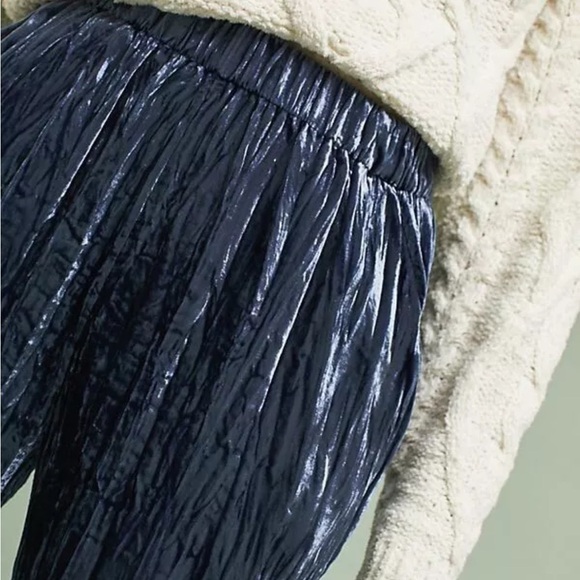 Anthropologie Blue Cropped Pants - Picture 3 of 8